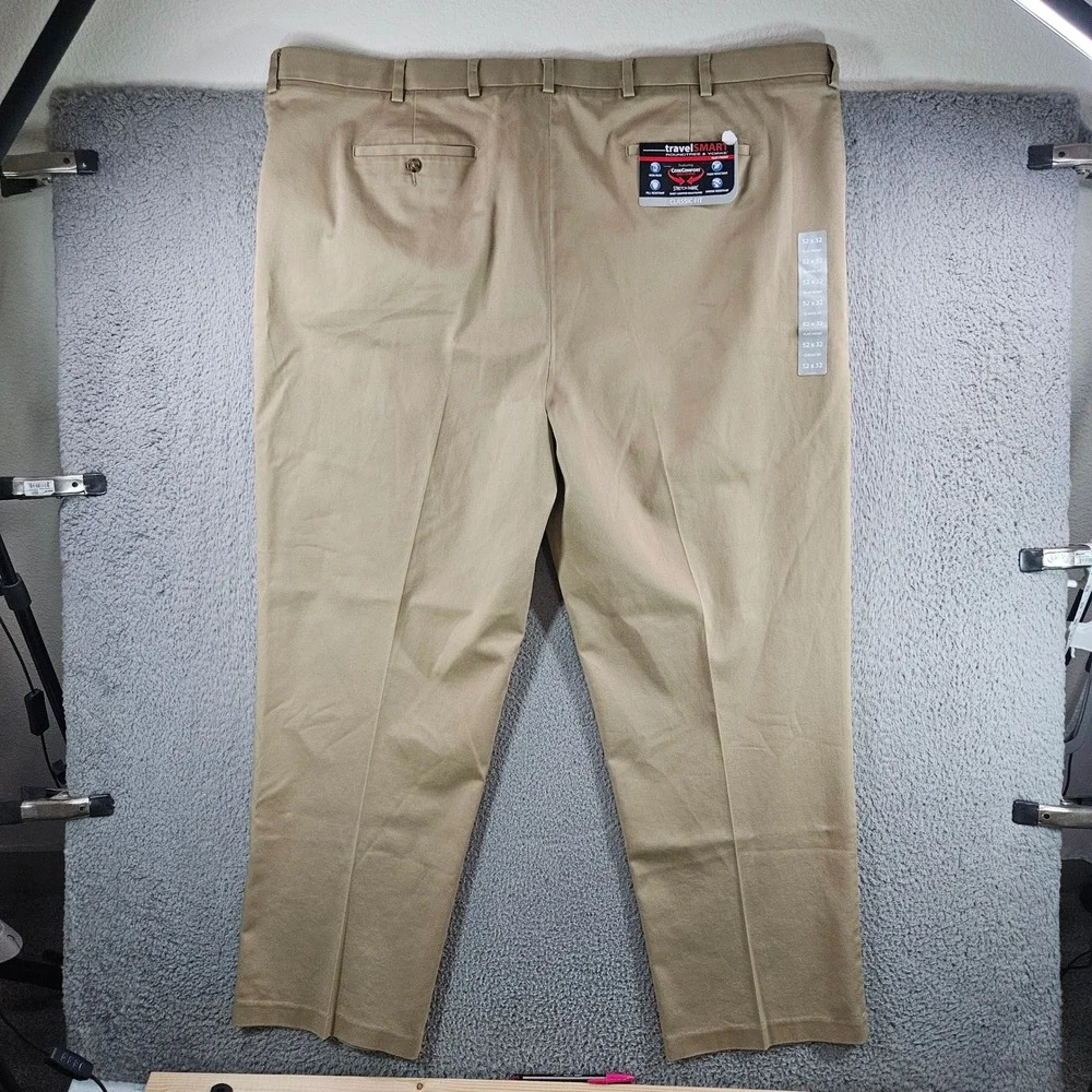 Roundtree‎ & Yorke TravelSmart Khaki Pants Mens 52x32 Big Man Chinos NEW NWT